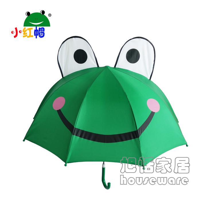 小紅帽兒童晴雨傘創意卡通傘超輕長柄男孩太陽傘防曬綠傘促銷