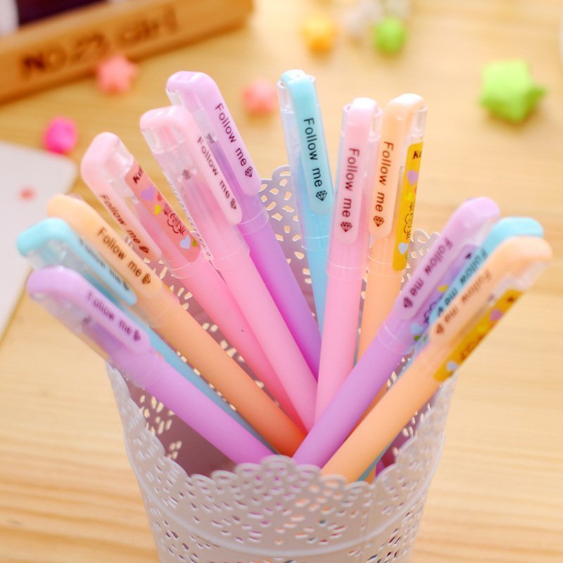 韓國創意文具可愛清新糖果凍果色針管中性筆水筆簽字筆獎品小禮物