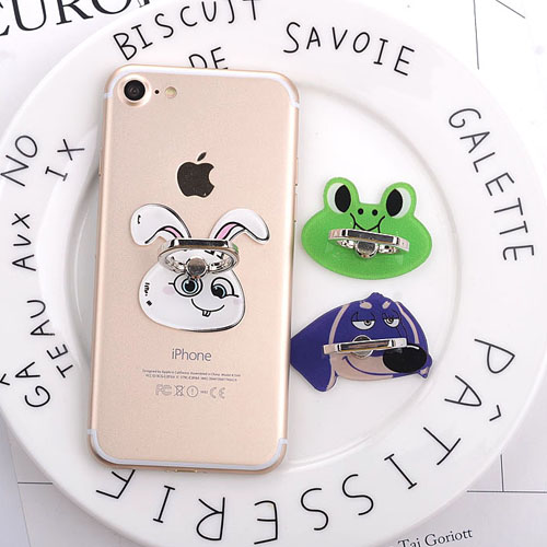 卡通蘋果iPhone6s通用plus華為三星小米手機懶人支架粘貼式指環扣