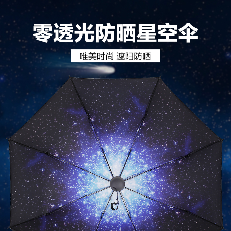 韓版女小清新晴雨傘折疊兩用黑膠防曬防紫外線遮陽傘太陽傘小黑傘