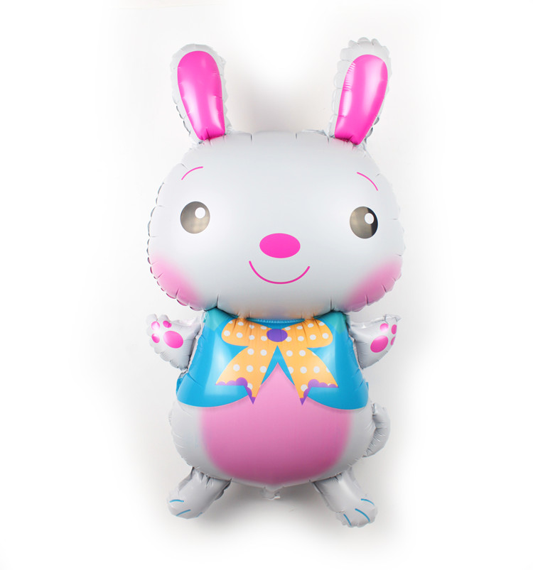 圣誕元旦裝飾兔子 開心兔子氣球系列 生日派布置 新品開心兔寶寶