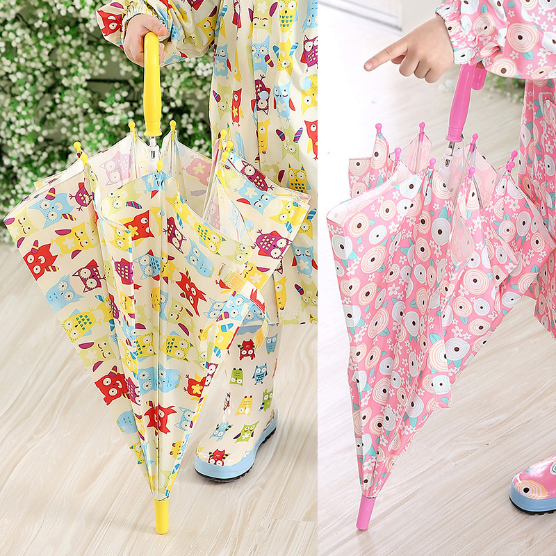 新款出口韓國兒童卡通雨傘男女童傘貓頭鷹雨傘小學生雨傘寶寶雨傘