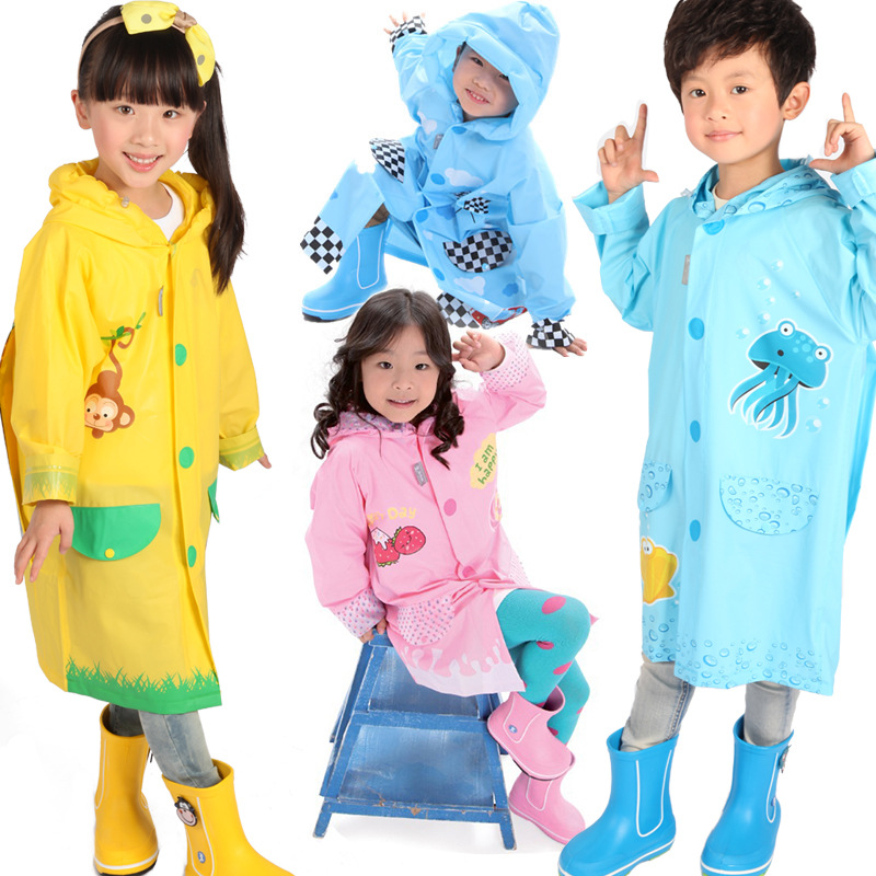 6月新韓國藍螞蟻正品 加厚兒童雨衣帶書包位男女童雨衣小學生雨衣