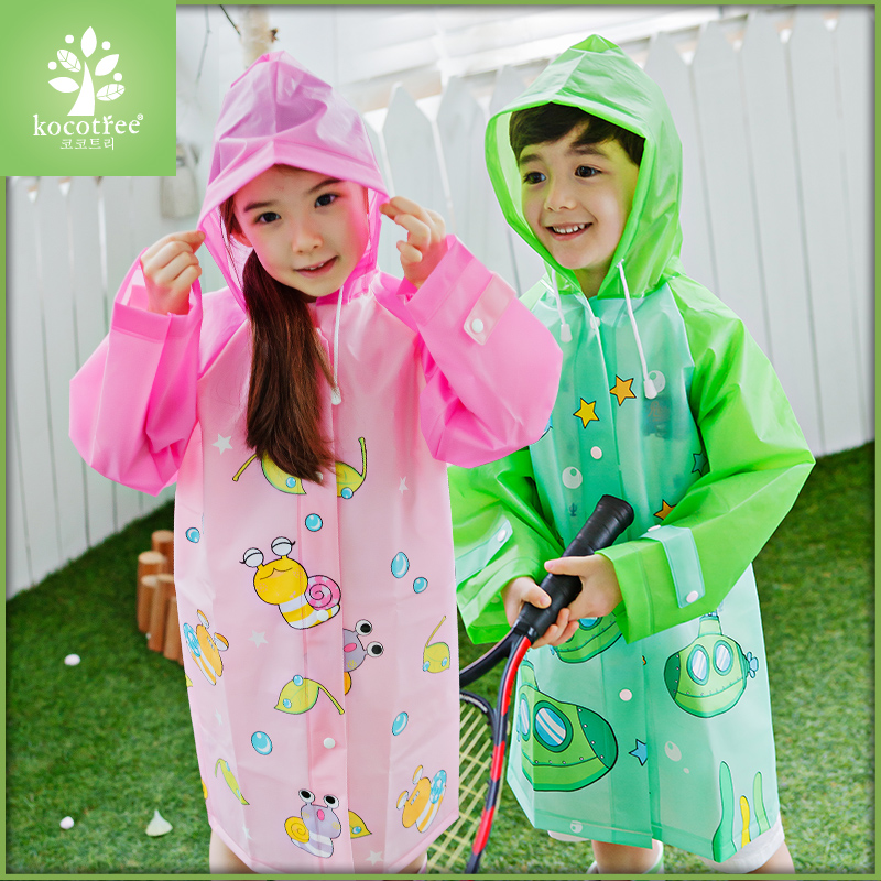新款韓國正品兒童環保卡通雨衣男女童小學生包郵雨披寶寶可背書包