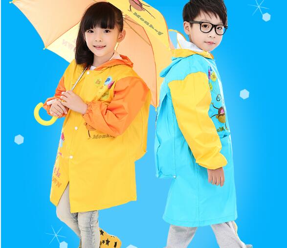 加厚兒童雨衣小學生帶書包位雨披男女童韓國環保無味100-170身高