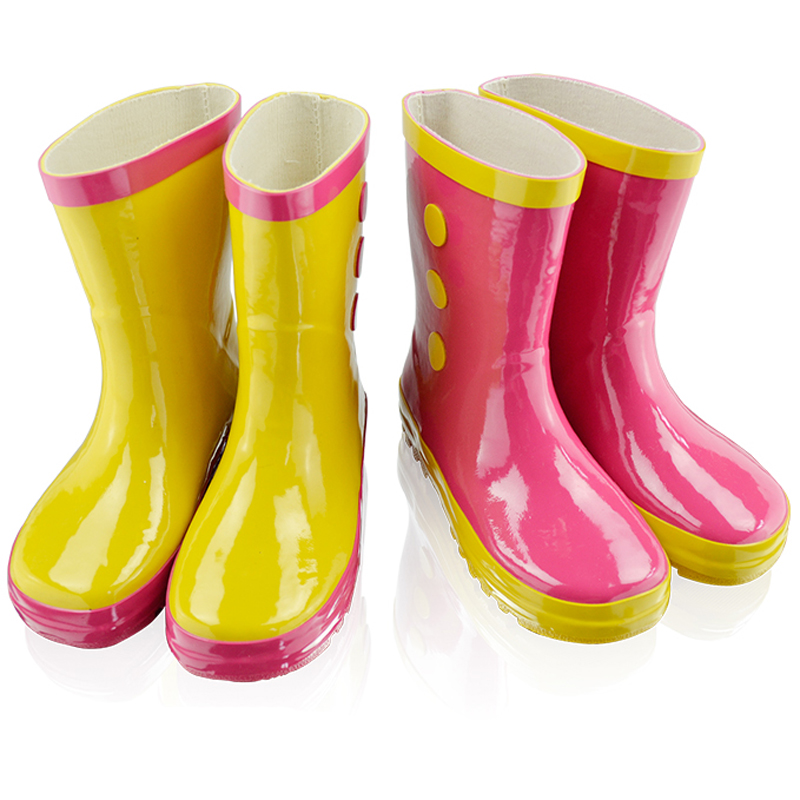 新款環保橡膠四季卡通防水學生兒童雨鞋雨靴 女童水鞋可親子包郵