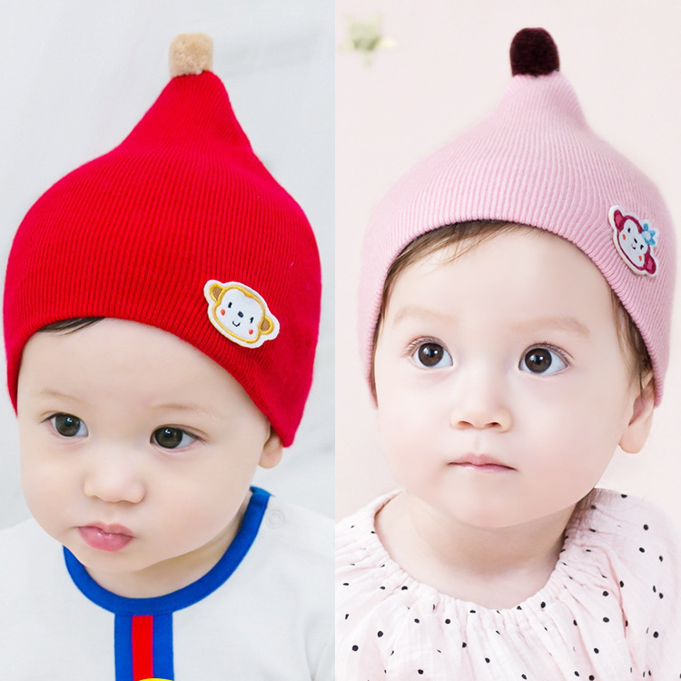 春韓國lemonkid男女寶寶帽子柔軟嬰兒套頭帽奶嘴帽6個月-2歲